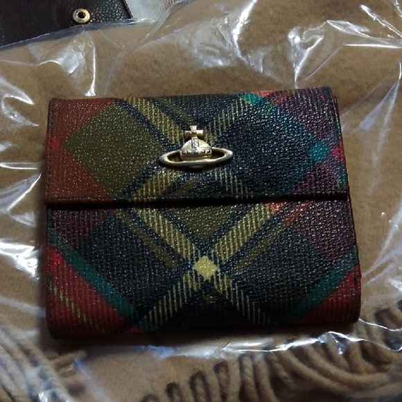 Vivienne Westwood Multicolor Plaid Women's Wallet - Picture 1 of 8